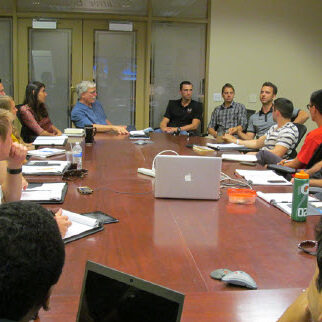 Students in large conference room